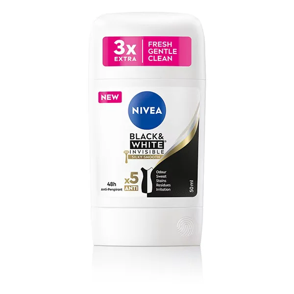 Nivea Stick Women Antiperspirant Invisible B&w Clear 50ml 5buc/set 15/bax