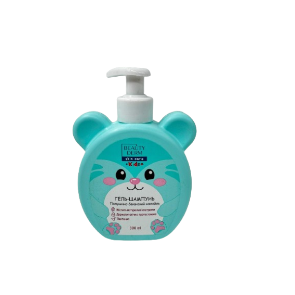 Np Beauty Derm Kids 2in1 Gel Dus&sampon Strawberry&banana 300ml 16/bax