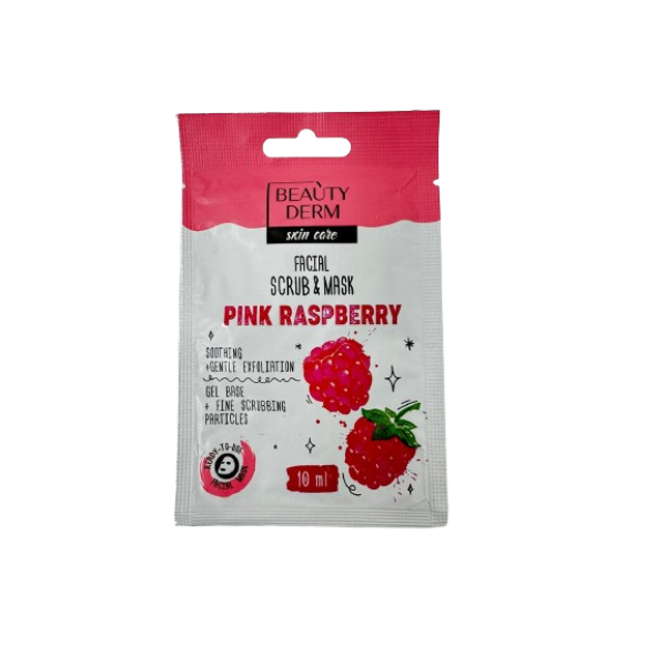 Np Beauty Derm Scrub&mask Facial Pink Raspberry 10ml 300/bax