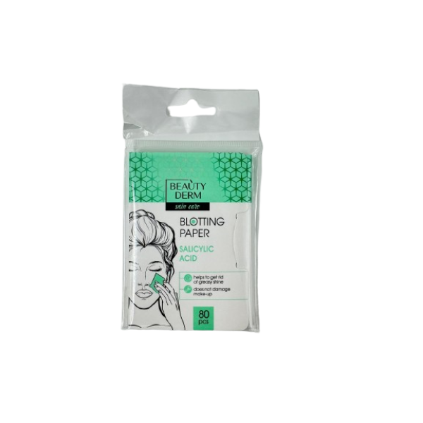 Np Beauty Derm Servetele/hartie Matifiata Pentru Sebum Acid Salicilic 80buc 40/bax