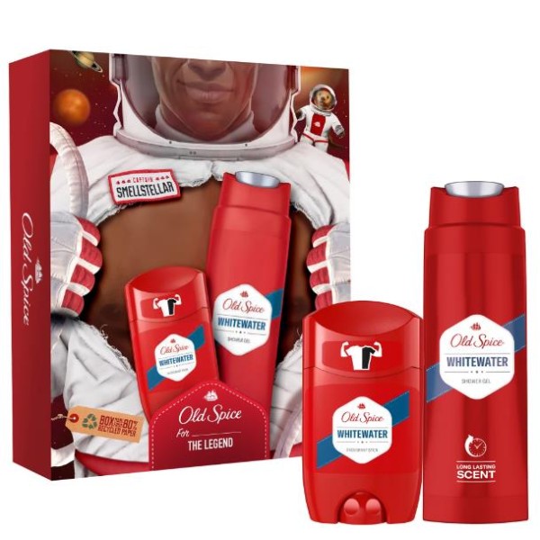 Old Spice Set Whitewater (gel Dus 250ml+deo Stick 50ml) 6/bax