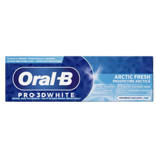 Oral B Pasta Dinti Complete Pro-3d White Arctic Fresh 75ml 12/bax