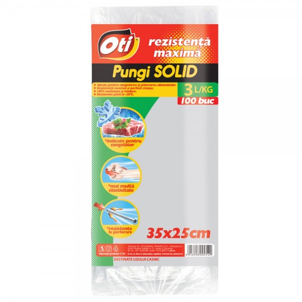 Oti Pungi Alimentare Solid 3kg 100/set 40/bax