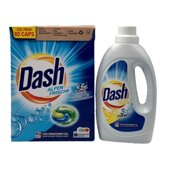 Pachet Promo Dash Det. Capsule Alpen 60buc+dash Det. Lichid 1.1l