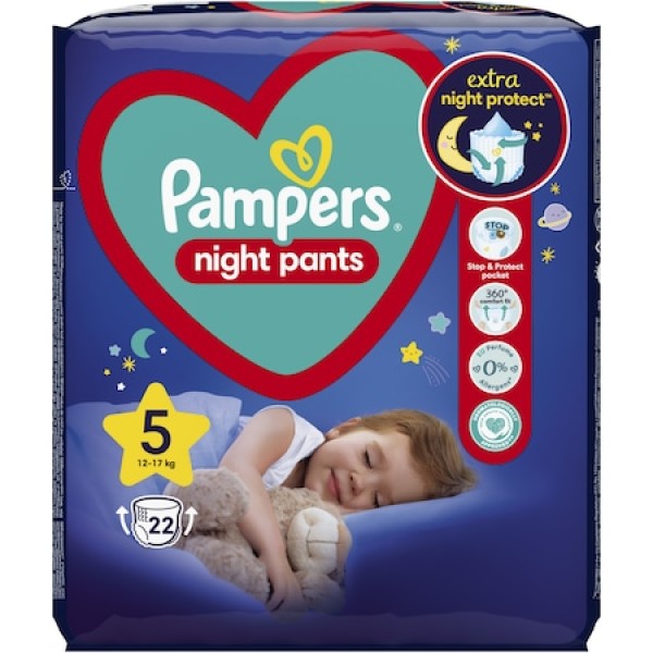 Pampers Pants Baby Night Nr.5 12-17kg 22buc/set 4/bax