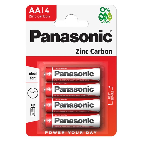 Panasonic Baterii Zinc Aa (r6) B4 R6rz/4bp (48/2400) 4buc/set 12set/bax