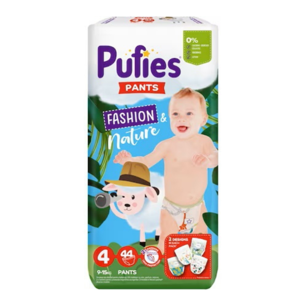 Pufies Scutece Pants Fashion&nature Nr.4 9-15kg 44buc/set 3/bax Pufies Scutece Pants Fashion&nature Nr.4 9-15kg 44buc/set 3/bax