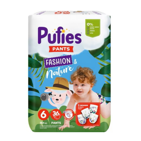 Pufies Scutece Pants Fashion&nature Nr.6 15kg+ 36buc/set 3/bax Pufies Scutece Pants Fashion&nature Nr.6 15kg+ 36buc/set 3/bax