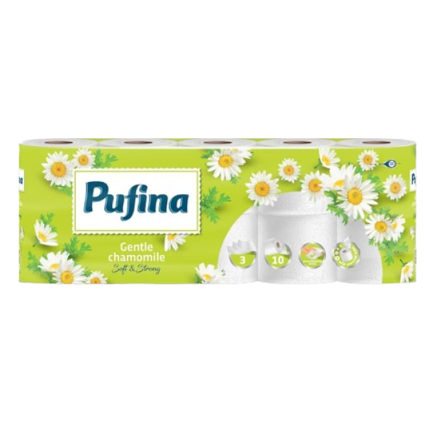 Pufina Soft&strong Hartie Igienica Gentle Chamomile 3str 10role Pufina Soft&strong Hartie Igienica Gentle Chamomile 3str 10role