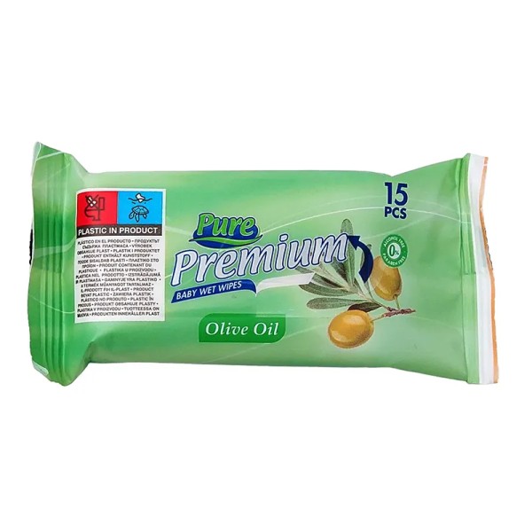 Pure Premium Servetele Umede Div. Sort. 15buc 36pac/cut 8/bax