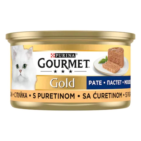 Purina Gourmet Gold Pisici Adulte Pate Curcan 85gr 24/bax