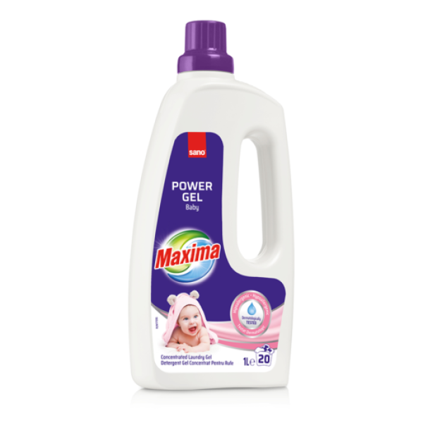 Sano Maxima Detergent Power Gel Baby 1l 12/bax