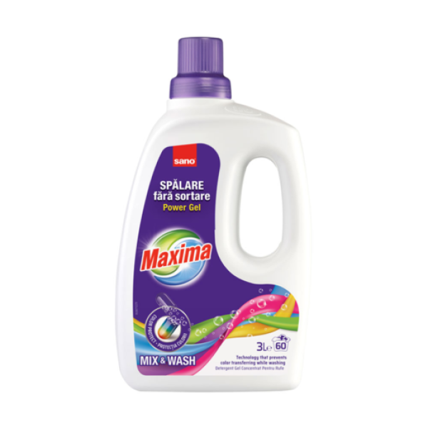 Sano Maxima Detergent Power Gel Mix-wash 3l 6/bax
