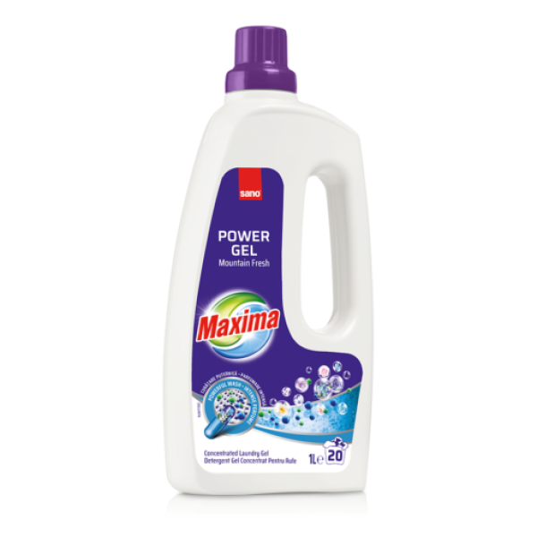 Sano Maxima Detergent Power Gel Mountain Fresh 1l 12/bax