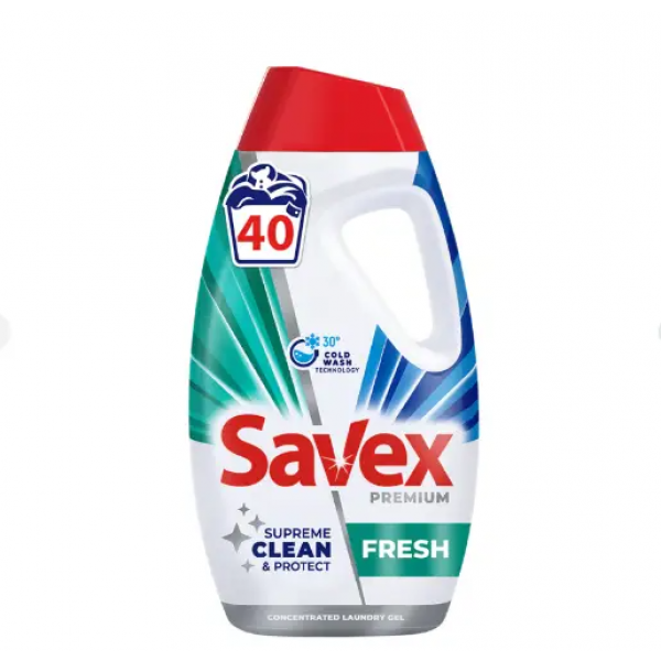 Savex Premium Detergent Lichid Fresh 40spalari 1.8l 6/bax
