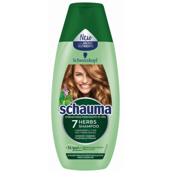 Schauma Sampon Par 7 Herbs 250ml 6/bax