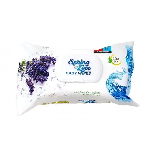 Spring Line Servetele Umede Baby Dif. Sortimente Cu Capac 100buc 21/bax Spring Line Servetele Umede Baby Dif. Sortimente Cu Capac 100buc 21/bax