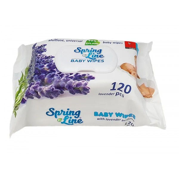 Spring Line Servetele Umede Baby Dif. Sortimente Cu Capac 120buc 18/bax Spring Line Servetele Umede Baby Dif. Sortimente Cu Capac 120buc 18/bax