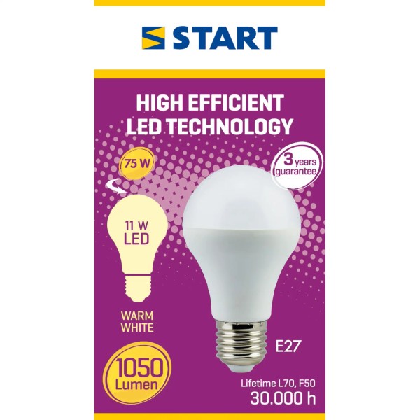 Start Bec Led Mat 11w E27 Alb Cald 10/bax