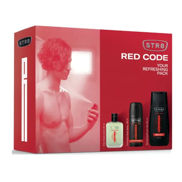 Str8 Red Code Set (a.s.+deo Spray+gel Dus) 6set/bax
