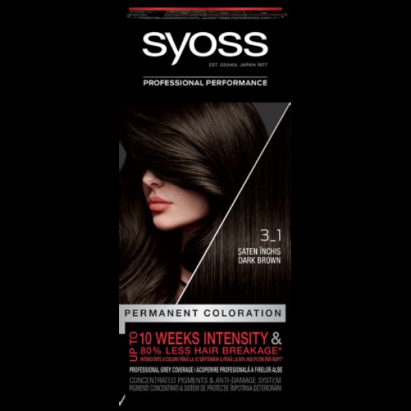 Syoss Color Vopsea Par 3-1 Saten Inchis 3/set 48/bax