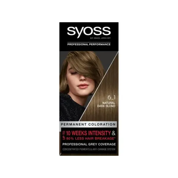 Syoss Color Vopsea Par 6-1 Natural Dark Blonk 3/set 48/bax