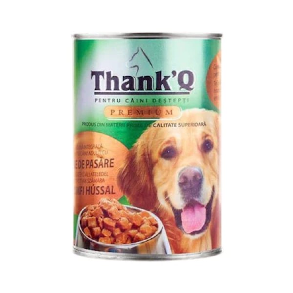 Thank Q Premium Hrana Umeda Caini Pasare Conserva 415gr 24/bax