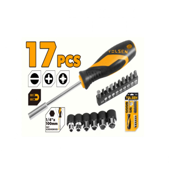 Tolsen Set Surubelnita Cu Clichet 17buc/set 20045