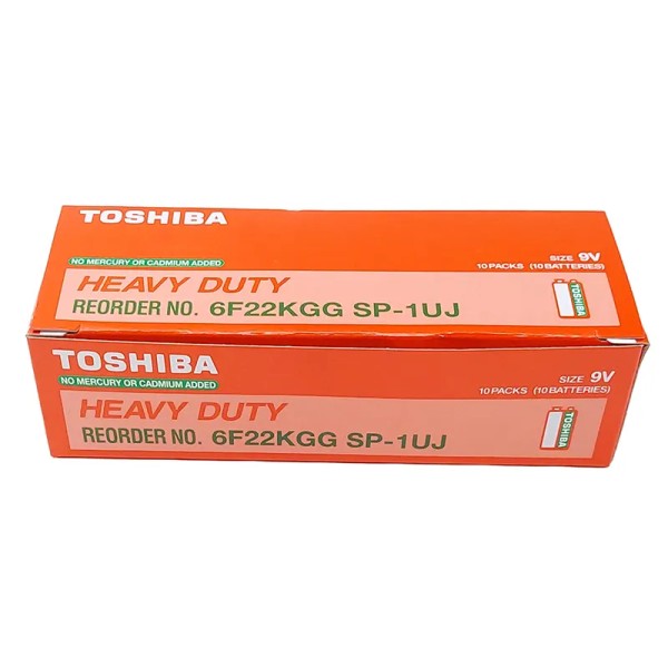 Toshiba Baterii Heavy Duty 9v (6f22kgg) 10buc/cut 10cut/bax