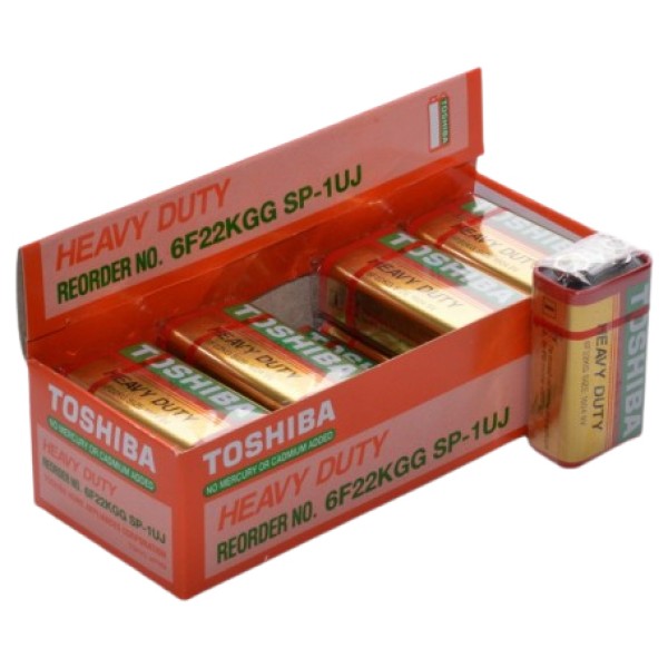 Toshiba Baterii Heavy Duty 9v (6f22kgg) 10buc/cut