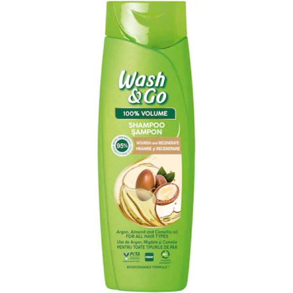 Wash&go Sampon Par Argan&almond&camellia Oil 360ml 6/bax