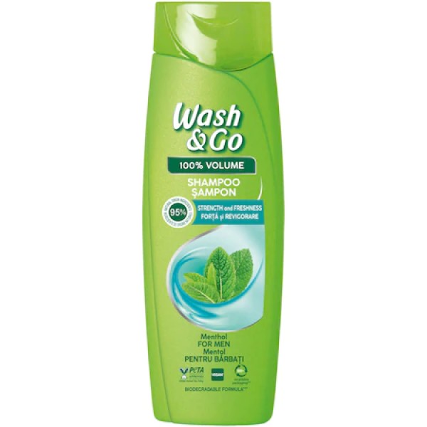 Wash&go Sampon Par Men Menthol 360ml 6/bax