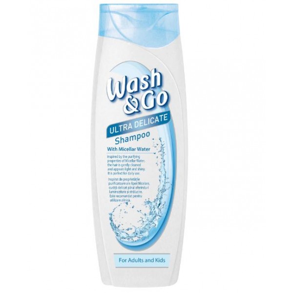 Wash&go Sampon Par Micellar Water 360ml 6/bax