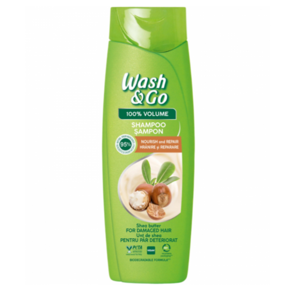Wash&go Sampon Par Shea Butter 360ml 6/bax