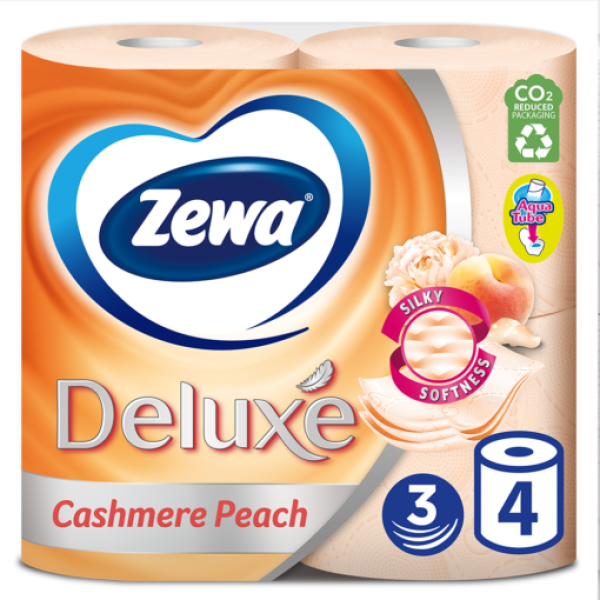 Zewa Hartie Igienica Deluxe Piersica 3str 4role/set 14set/bax